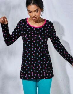 Tee-shirt Manches Longues Coton Enjoy Imprimé Pois 11 Tee-shirt Manches Longues Coton Enjoy Imprimé Pois -Célèbre Lingerie Magasin 703597 C01 zoomx vue5