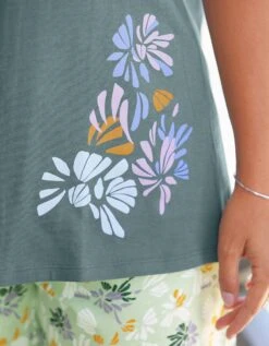 Tee-shirt Pyjama Manches Courtes Imprimé Placé "pétales De Fleurs" 13 Tee-shirt Pyjama Manches Courtes Imprimé Placé "pétales De Fleurs" -Célèbre Lingerie Magasin 703605 C01 zoomx vue5