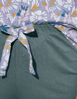 Pantacourt Pyjama Imprimé Placé "pétales De Fleurs" -Célèbre Lingerie Magasin 703612 01 3