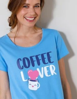 Chemise De Nuit Courte Imprimé "Coffee Lover"(1) -Célèbre Lingerie Magasin 703613 C01 zoomx vue3