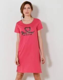 Chemise De Nuit Courte Imprimé Teckel "Mon Meilleur Ami" -Célèbre Lingerie Magasin 703616 C01 zoomx vue3