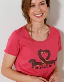 Chemise De Nuit Courte Imprimé Teckel "Mon Meilleur Ami" -Célèbre Lingerie Magasin 703616 C01 zoomx vue4