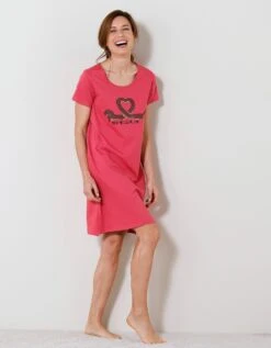 Chemise De Nuit Courte Imprimé Teckel "Mon Meilleur Ami" -Célèbre Lingerie Magasin 703616 C01 zoomx vue5