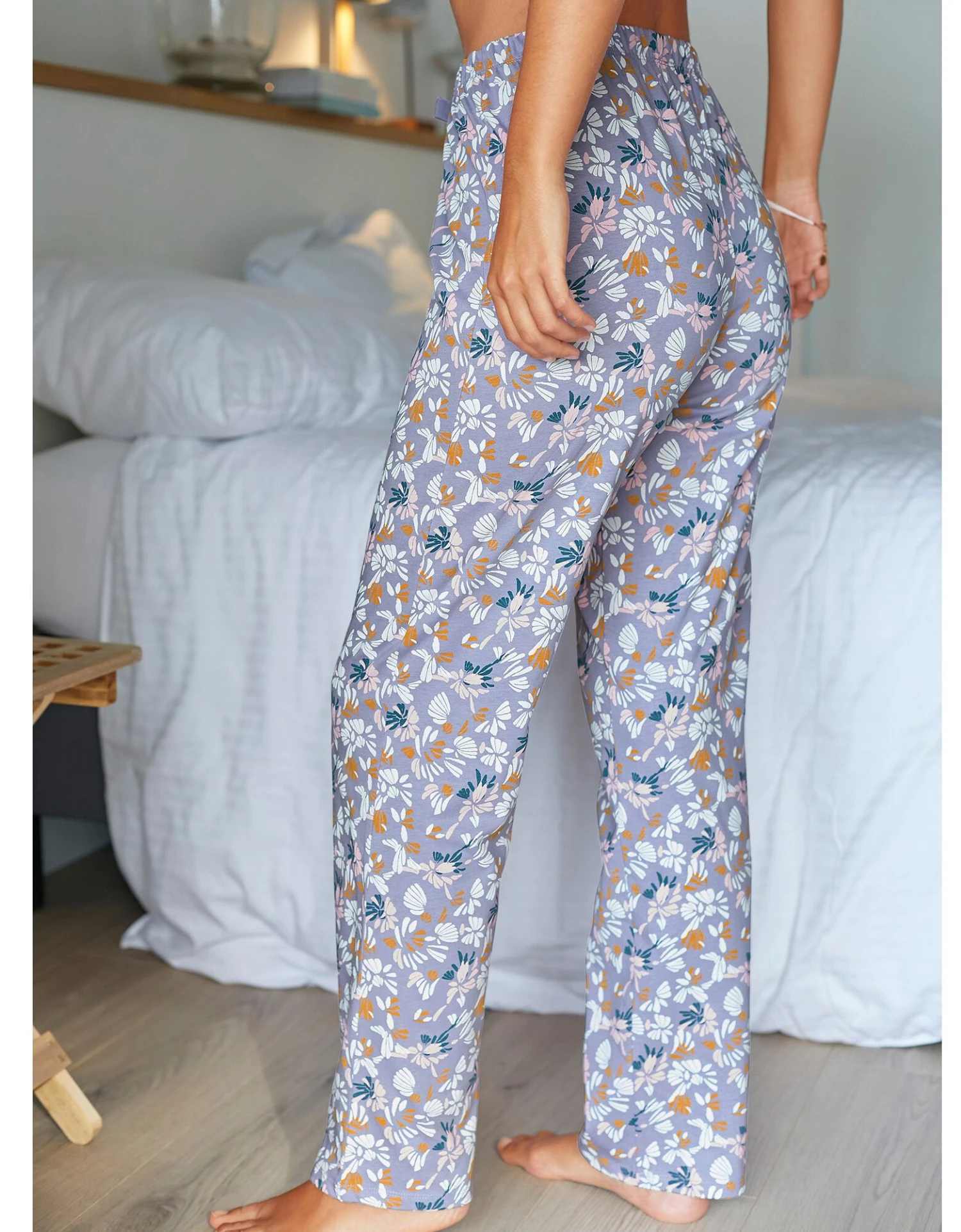 Pantalon Pyjama Coton Imprimé "pétales" 4 Pantalon Pyjama Coton Imprimé "pétales" – Image 2