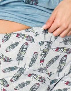 Pyjama Coton Imprimé "plumes" -Célèbre Lingerie Magasin 703653 C01 zoomx vue6