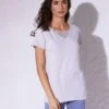 Tee-shirt Col Plumetis Manches Courtes -Célèbre Lingerie Magasin 703668 C01 zoomx
