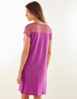 Chemise De Nuit Viscose Et Plumetis -Célèbre Lingerie Magasin 703669 C01 zoomx vue2