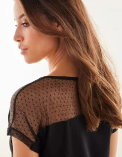 Chemise De Nuit Viscose Et Plumetis -Célèbre Lingerie Magasin 703669 C02 zoomx vue5