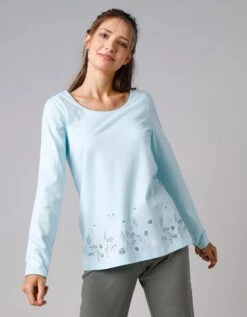 Tee-shirt De Pyjama Manches Longues Imprimé Base Fleurs 12 Tee-shirt De Pyjama Manches Longues Imprimé Base Fleurs -Célèbre Lingerie Magasin 703676 C00 zoomx vue4