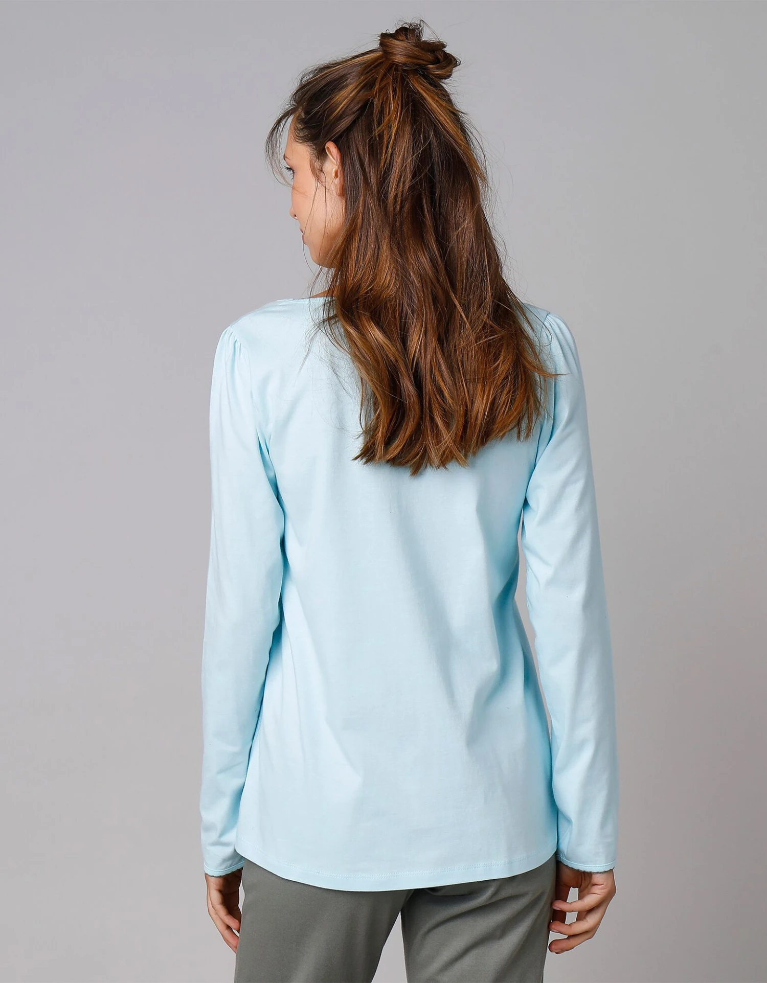 Tee-shirt De Pyjama Manches Longues Imprimé Base Fleurs 9 Tee-shirt De Pyjama Manches Longues Imprimé Base Fleurs – Image 7