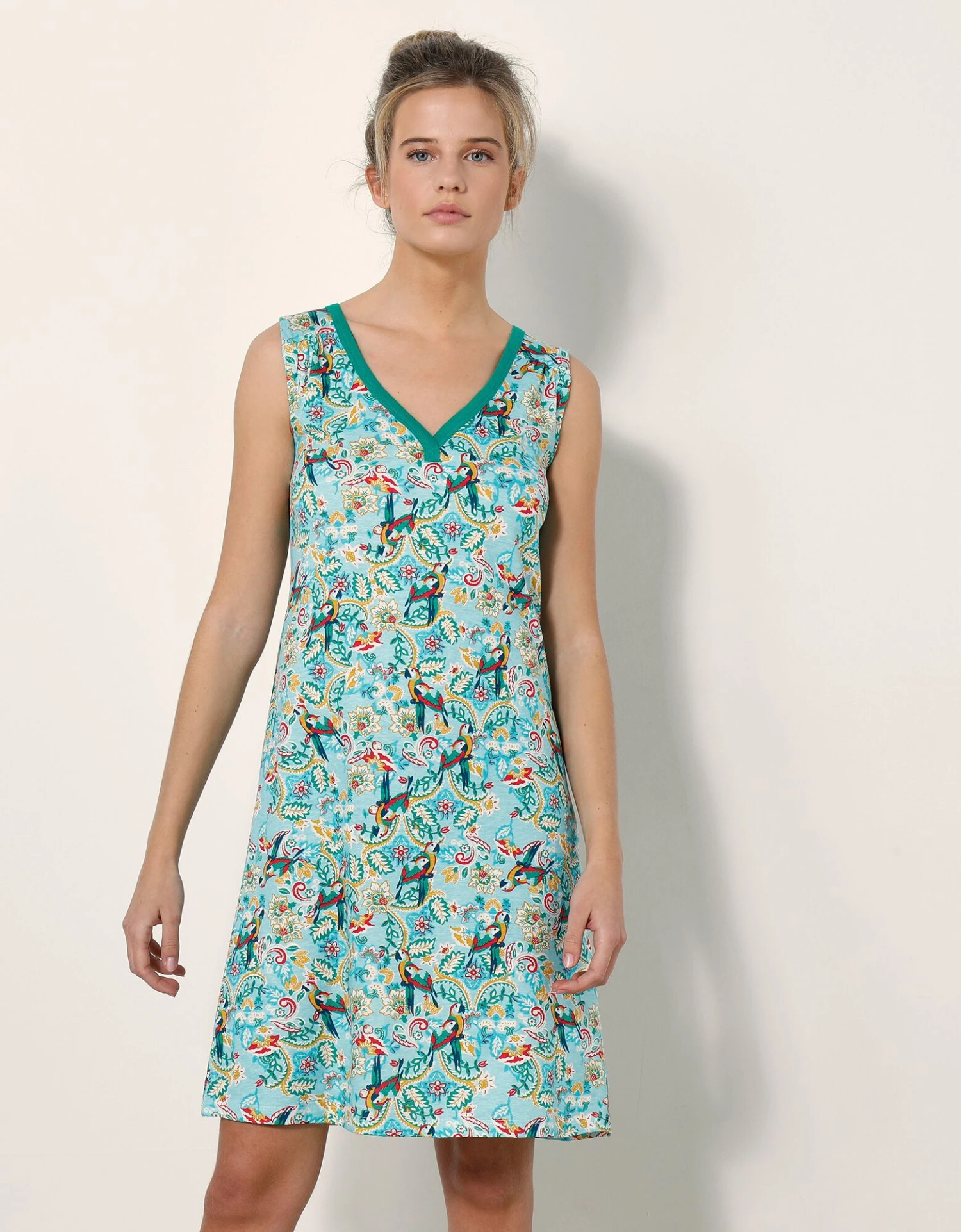 Chemise De Nuit Roméo Imprimée Toucan <br/> 5 Chemise De Nuit Roméo Imprimée Toucan <br/> – Image 3