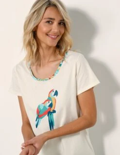Pyjama Pantacourt Roméo Imprimé Toucan -Célèbre Lingerie Magasin 703720 C01 zoomx vue4