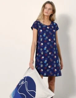 Chemise De Nuit Courte Imprimée Arty 12 Chemise De Nuit Courte Imprimée Arty -Célèbre Lingerie Magasin 703721 C01 zoomx vue5