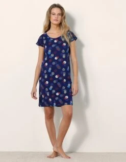 Chemise De Nuit Courte Imprimée Arty 13 Chemise De Nuit Courte Imprimée Arty -Célèbre Lingerie Magasin 703721 C01 zoomx vue6