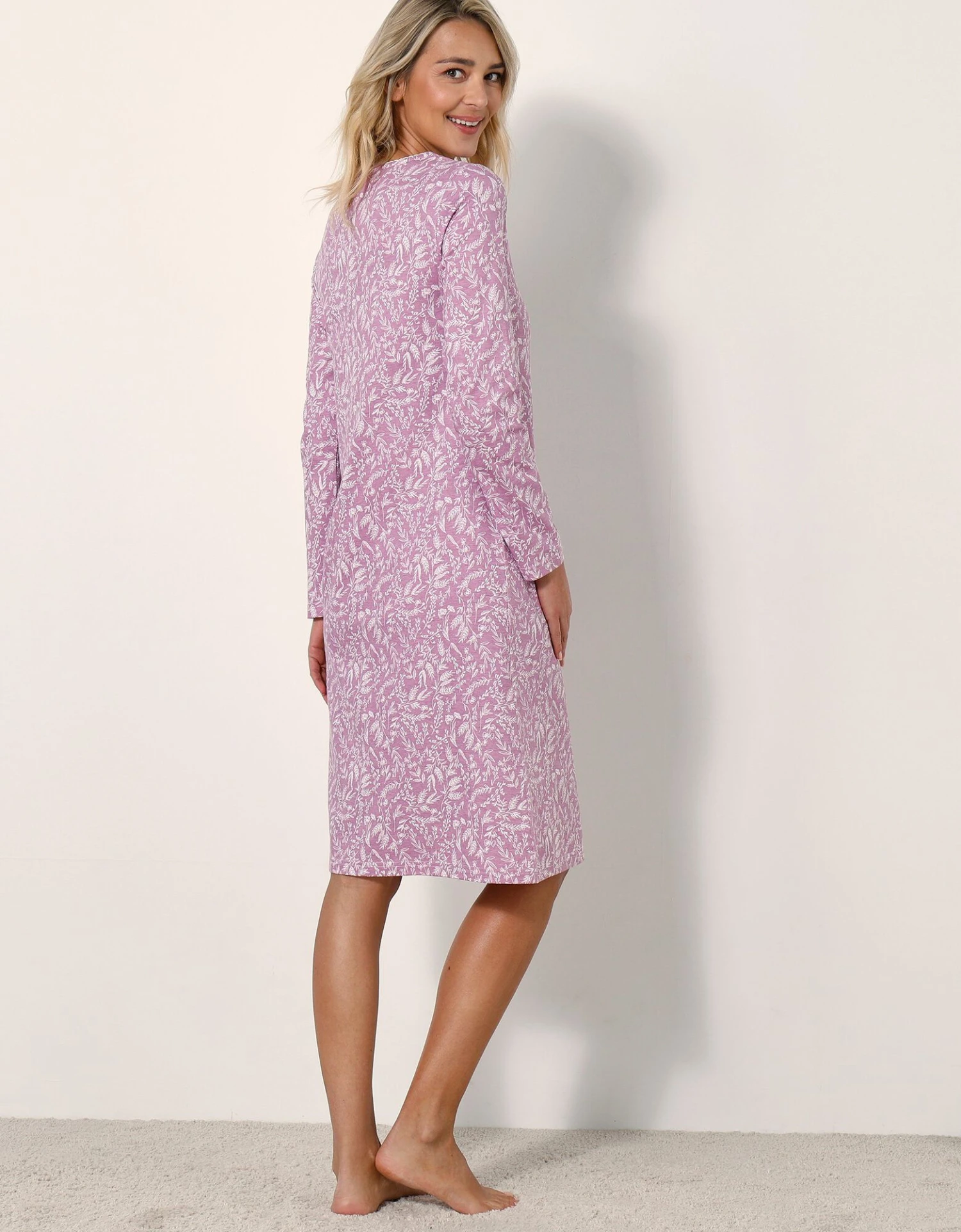 Chemise De Nuit Longue Imprimé Alessia 4 Chemise De Nuit Longue Imprimé Alessia – Image 2