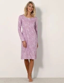 Chemise De Nuit Longue Imprimé Alessia 11 Chemise De Nuit Longue Imprimé Alessia -Célèbre Lingerie Magasin 703723 C01 zoomx vue4