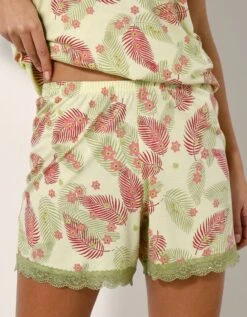 Pyjama Short Imprimé Eglantine Dos Macramé - Coton Modal 14 Pyjama Short Imprimé Eglantine Dos Macramé - Coton Modal -Célèbre Lingerie Magasin 703727 C01 zoomx vue6