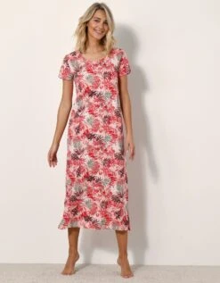 Chemise De Nuit Longue Imprimée - Coton Modal -Célèbre Lingerie Magasin 703739 C01 zoomx vue5