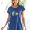 Tee-shirt De Pyjama En Coton Manches Courtes - Uni Tropical 2 Tee-shirt De Pyjama En Coton Manches Courtes - Uni Tropical -Célèbre Lingerie Magasin 703741 C01 zoomx