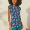 Tee-shirt De Pyjama En Coton Manches Courtes - Imprimé Tropical 1 Tee-shirt De Pyjama En Coton Manches Courtes - Imprimé Tropical -Célèbre Lingerie Magasin 703742 C00 zoomx