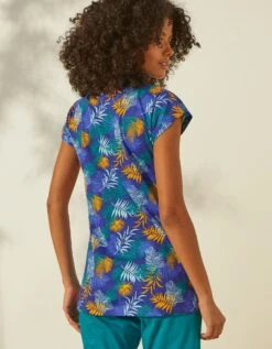 Tee-shirt De Pyjama En Coton Manches Courtes - Imprimé Tropical -Célèbre Lingerie Magasin 703742 C00 zoomx vue2