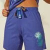 Short De Pyjama En Coton - Uni Tropical -Célèbre Lingerie Magasin 703743 C01 zoomx
