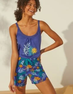 Short De Pyjama En Coton - Imprimé Tropical 10 Short De Pyjama En Coton - Imprimé Tropical -Célèbre Lingerie Magasin 703744 C00 zoomx vue3