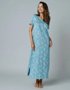 Chemise De Nuit Longue Manches Courtes Imprimée "papillons" -Célèbre Lingerie Magasin 703820 C01 zoomx vue3