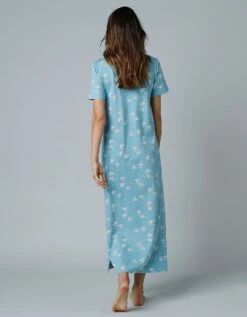 Chemise De Nuit Longue Manches Courtes Imprimée "papillons" -Célèbre Lingerie Magasin 703820 C01 zoomx vue6