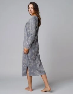 Chemise De Nuit Longue Manches Longues Imprimée "roses" -Célèbre Lingerie Magasin 703824 C01 zoomx vue6