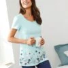 Tee-shirt Base Imprimée Bucolique - Manches Courtes -Célèbre Lingerie Magasin 703840 C00 zoomx