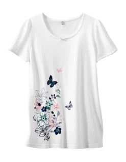 Tee-shirt Imprimé Placé Bucolique - Manches Courtes -Célèbre Lingerie Magasin 703842 C00 zoomx vue5