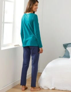 Tee-shirt Col Imprimé Bucolique - Manches Longues -Célèbre Lingerie Magasin 703845 C00 zoomx vue4