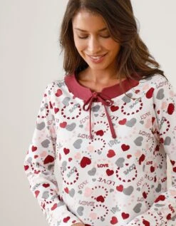 Pyjama Femme Imprimé "coeurs" -Célèbre Lingerie Magasin 703864 C03 zoomx vue5