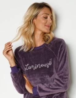 Chemise De Nuit Manches Longues Maille Polaire "lumineuse" 10 Chemise De Nuit Manches Longues Maille Polaire "lumineuse" -Célèbre Lingerie Magasin 703893 C01 zoomx vue3