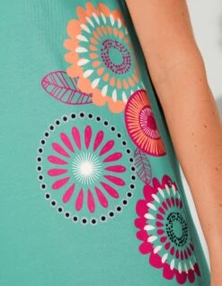 Chemise De Nuit Longue Imprimé Rosaces -Célèbre Lingerie Magasin 703921 C01 zoomx vue3