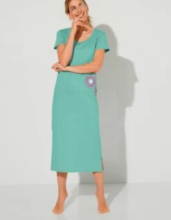 Chemise De Nuit Longue Imprimé Rosaces -Célèbre Lingerie Magasin 703921 C01 zoomx vue5