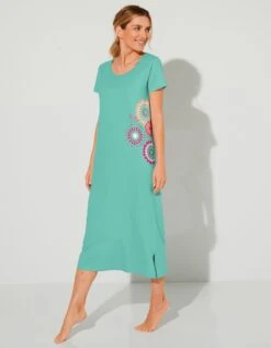 Chemise De Nuit Longue Imprimé Rosaces -Célèbre Lingerie Magasin 703921 C01 zoomx vue7