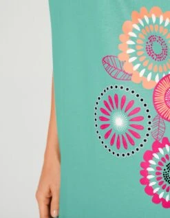 Chemise De Nuit Courte Imprimé Rosaces -Célèbre Lingerie Magasin 703924 C02 zoomx vue4