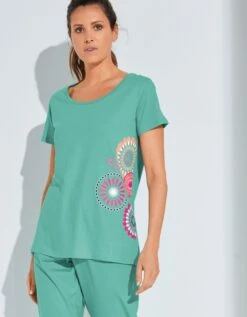 Pyjacourt Imprimé Rosaces - Coton Jersey -Célèbre Lingerie Magasin 703927 C02 zoomx vue6