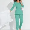Pyjama Manches Longues Imprimé Rosaces - Coton -Célèbre Lingerie Magasin 703930 C02 zoomx