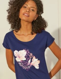 Chemise De Nuit Imprimé Fleuri - Lot De 2 -Célèbre Lingerie Magasin 703950 C01 zoomx vue4