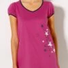 Tee-shirt Manches Courtes Uni + étoiles - Jersey Coton -Célèbre Lingerie Magasin 703968 C01 zoomx