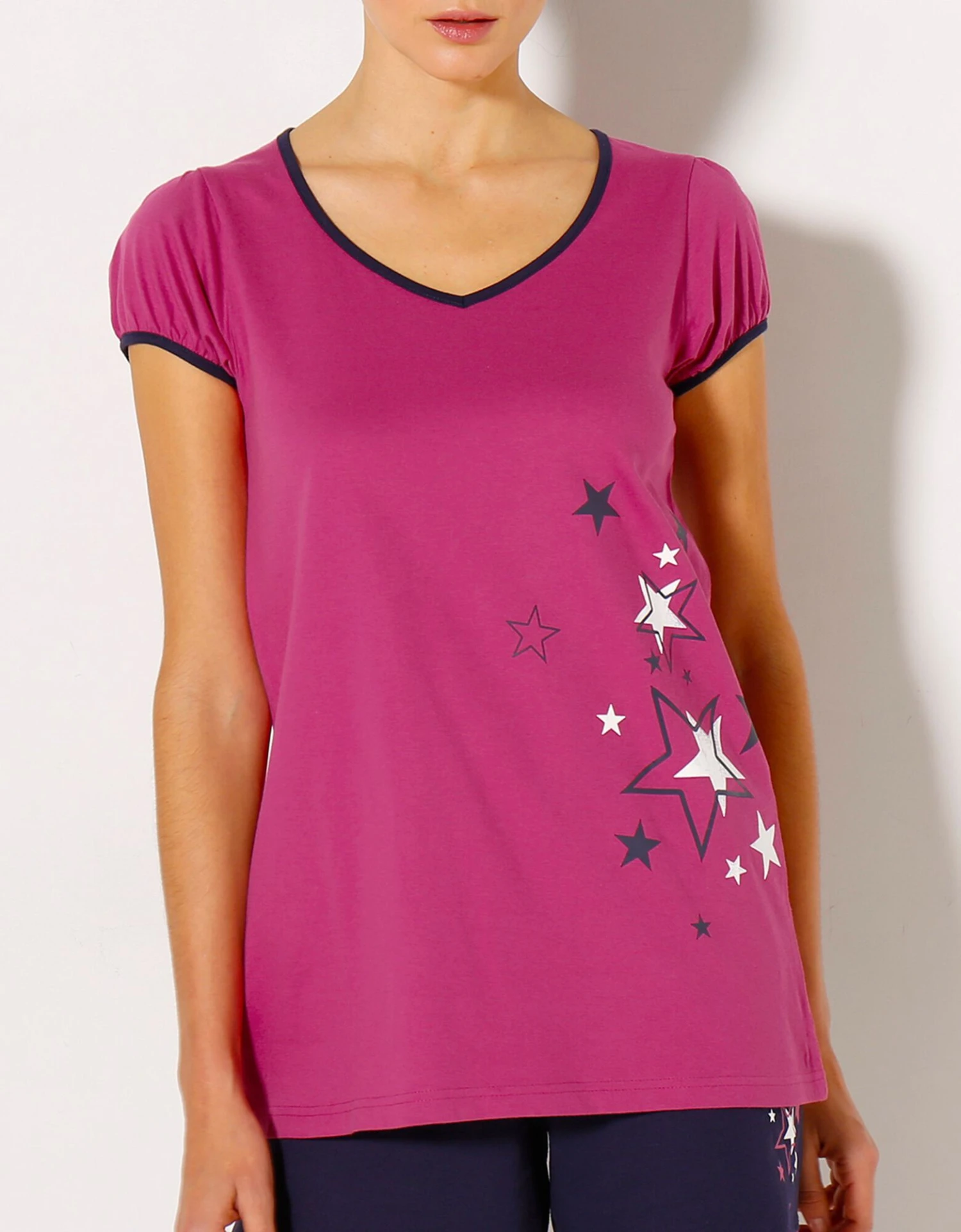Tee-shirt Manches Courtes Uni + étoiles - Jersey Coton 3 Tee-shirt Manches Courtes Uni + étoiles - Jersey Coton