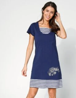 Chemise De Nuit Effet 2 En 1 -Célèbre Lingerie Magasin 703984 C02 zoomx vue4