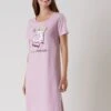 Chemise De Nuit Courte Manches Courtes – Imprimé "Chat" -Célèbre Lingerie Magasin 703987 C01 zoomx