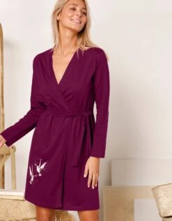 Peignoir Motifs "oiseaux" - Coton