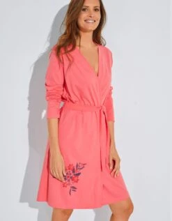 Peignoir Coton Imprimé Placé "bouquet -Célèbre Lingerie Magasin 704509 C01 zoomx vue4