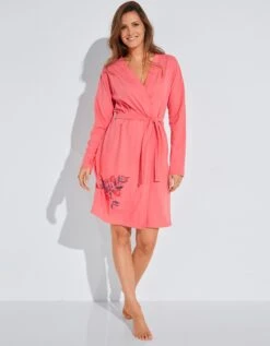 Peignoir Coton Imprimé Placé "bouquet -Célèbre Lingerie Magasin 704509 C01 zoomx vue5