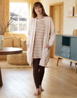 Gilet Long D'intérieur Maille Bouclette -Célèbre Lingerie Magasin 704520 C01 zoomx vue3